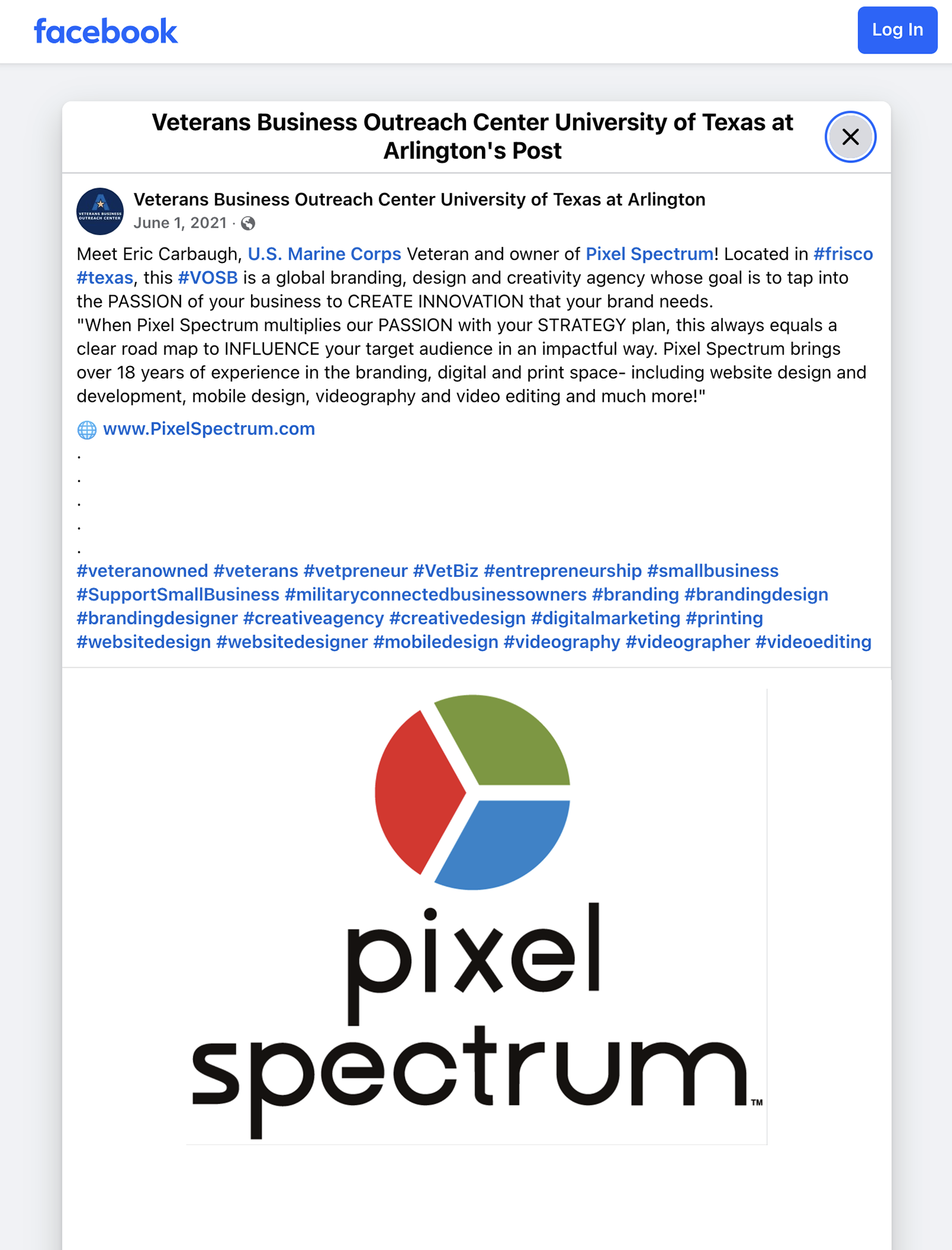 Veterans Business Outreach Post